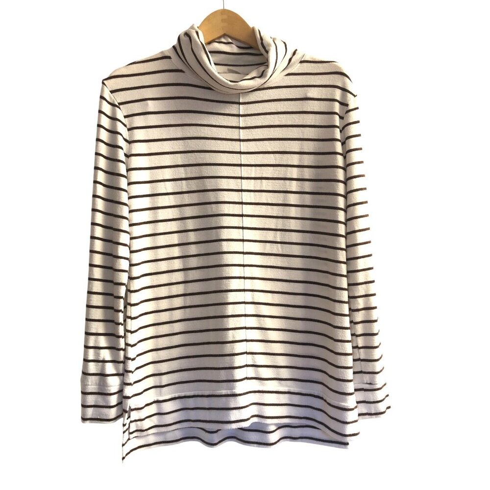 - A NEW DAY- WOMENS LONG SLEEVE LIGHT WEIGHT STRIPPED TURTLENECK TOP SIZE SMALL
